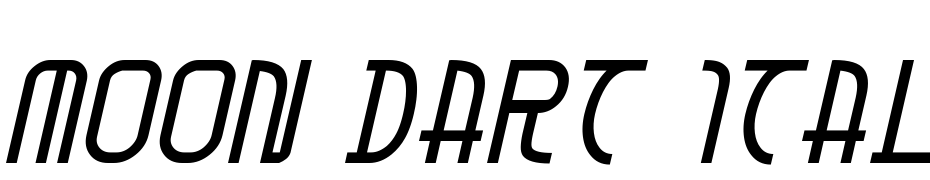 Moon Dart Italic Yazı tipi ücretsiz indir